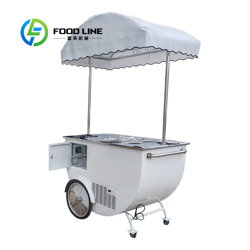 Hot Dog Vending Cart - カスタマイズ可能な商業用モバイル販売カート、屋外スナックトロリー、コーヒー、ホットドッグ、屋台、オフィス、ケータリング事業向け