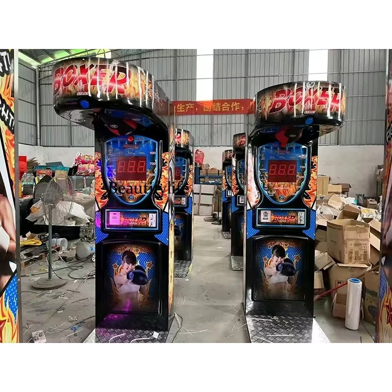 Arcade Games & Vending Llc Photos - 業務用コイン式パンチボクシングアーケードゲーム機、屋内娯楽向け、ゲームセンター向け耐久性のあるグラスファイバー製