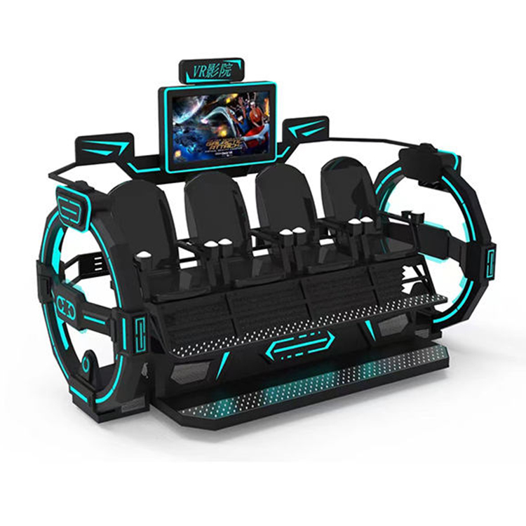 9D Vr Simulator - 高品質テーマパーク4人乗り映画VRモーションシミュレーターシネマ仮想現実ゲーム9D VRシミュレーター