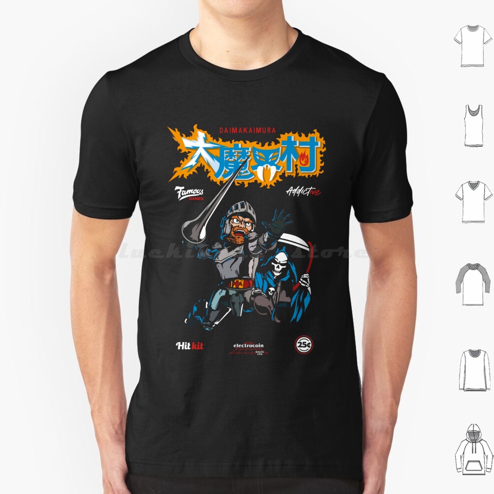 Arcade No - Ghouls'n Ghosts レトロアーケードヴィンテージ Tシャツ綿男性女性 DIY プリントグールズゴーストモンスターゴーストゴブリンサー・アーサー・キング