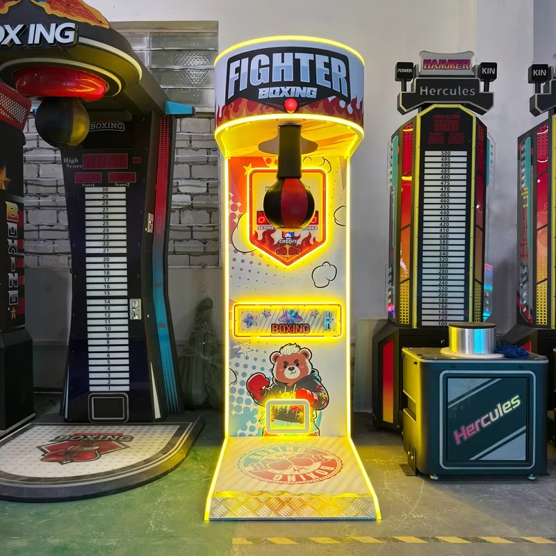 Arcade Vending Machines For Sale - 2026年ホットセール メタル製コイン式アーケードボクシングパンチングゲーム機 子供向け英語対応 ストリート向けカスタマイズ可能