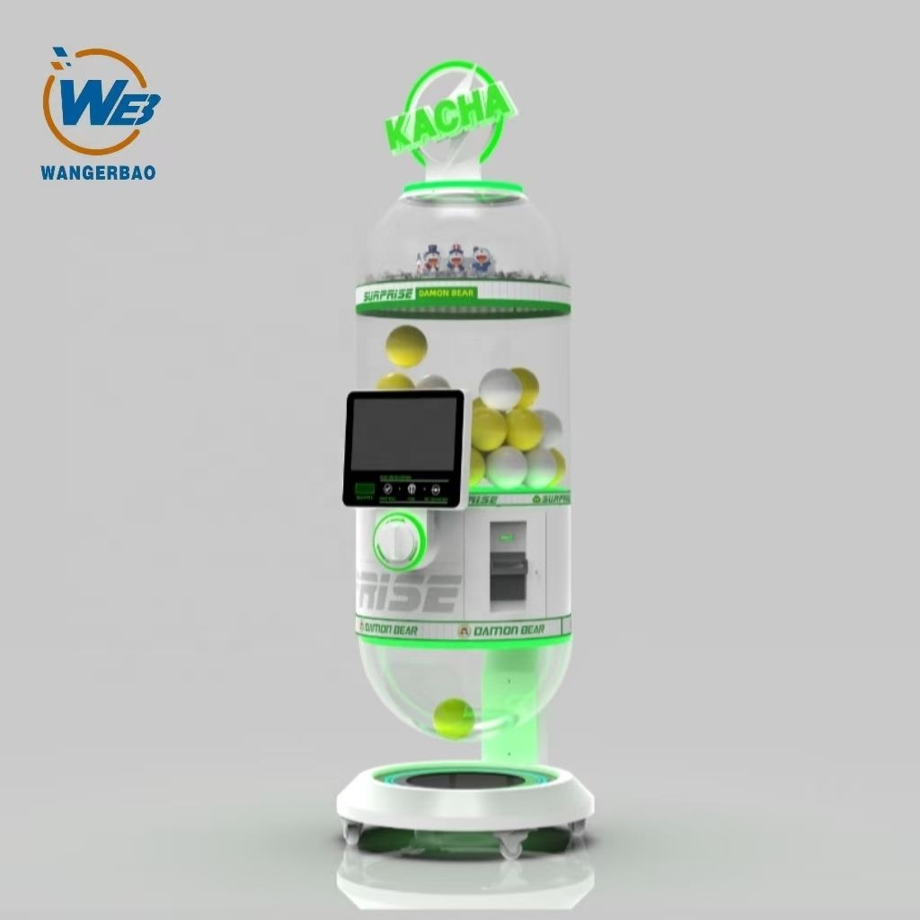 Prize Capsule Toy Machine - ワンガーバオ カスタマイズ可能な電子ガチャマシン ピンクカプセル型 コイン式景品カプセルトイ販売機 子供向け