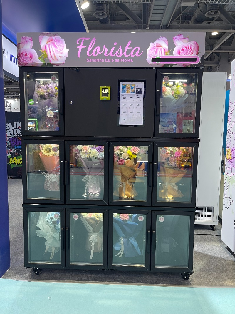 Bill Acceptor Vending - 花の自動販売機、フラワーロッカー、紙幣識別機、QRコード決済対応、キャンパスモールギフトショップ向け