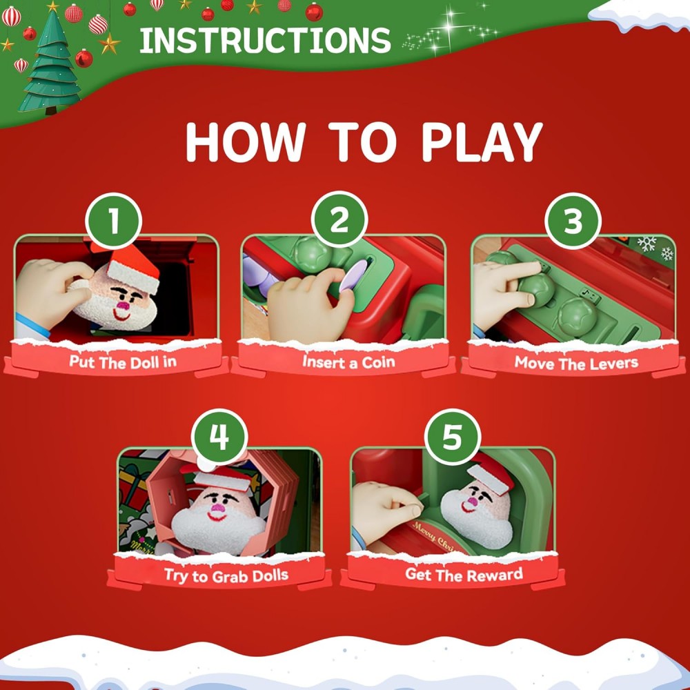 子供のためのクリスマスの爪のマシン,ミニ自動販売機,キャンデ - Arcade Toy Claw Vending Machine のレビューと価格