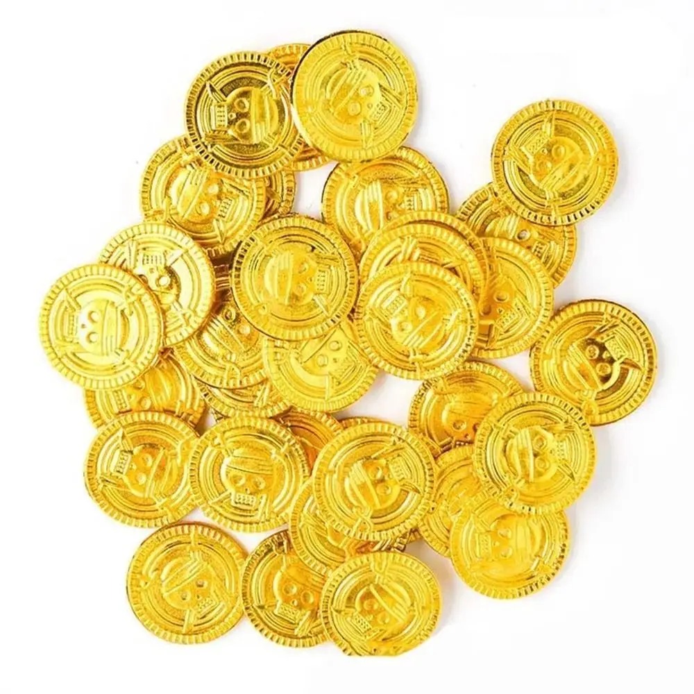 プラスチック海賊ゴールドコイン ゴールドシルバーゲームコイン - Arcade Game Coin のレビューと価格