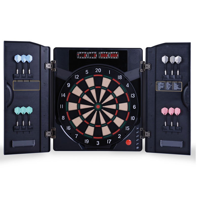 自動スコアリング付き電子ダーツトレイ、折りたたみボックス、ソ - Electronic Dartboard Cabinet のレビューと価格