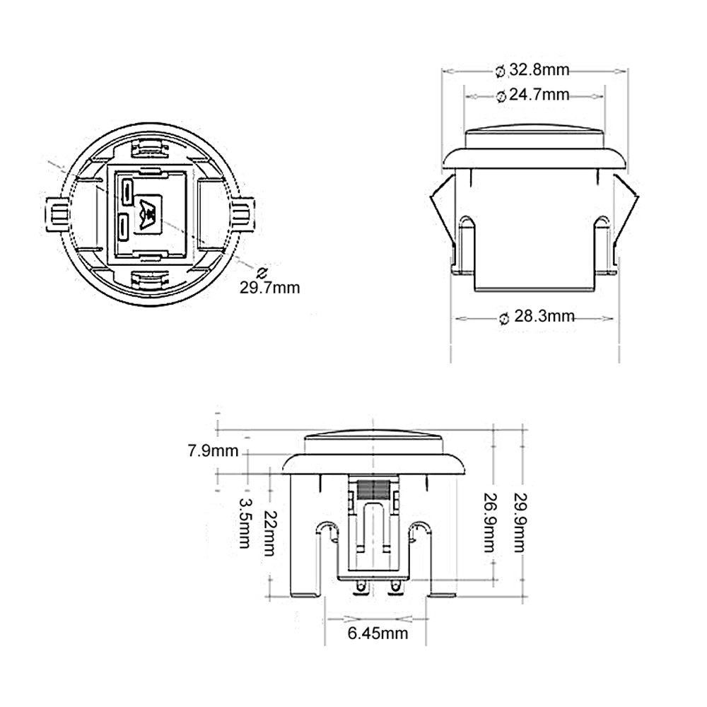 12個入り サンワ風ボタン 30mm 24mm アーケードプ - Arcade Wangan Midnight のレビューと価格