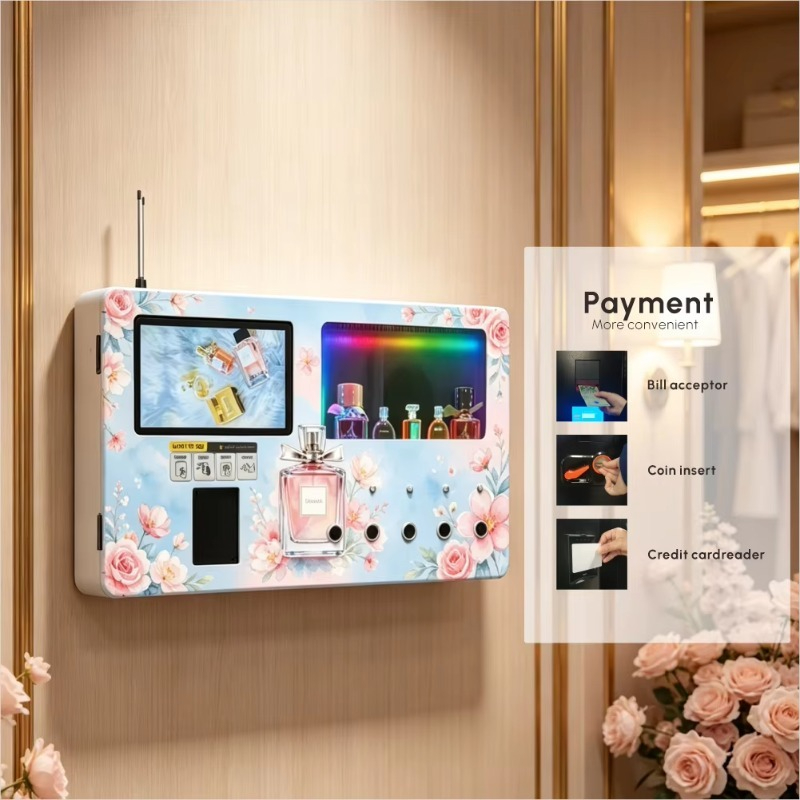 コイン式香水自動販売機工場供給、屋内商業モール向け完全な紙幣 - Bill Acceptor Vending のレビューと価格