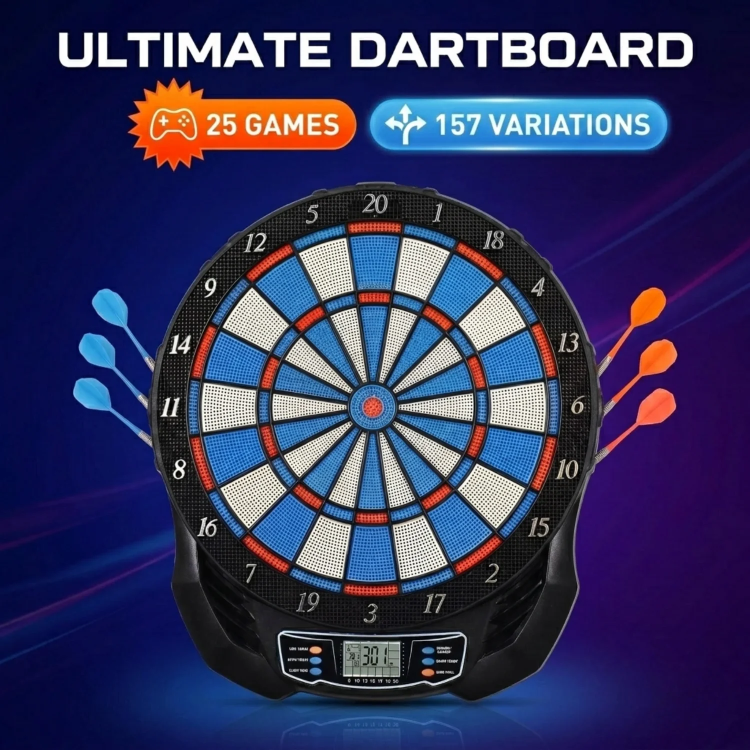 DartVibe アドバンスド電子ダーツボード、プロ仕様のハ - Electronic Dartboard Cabinet のレビューと価格