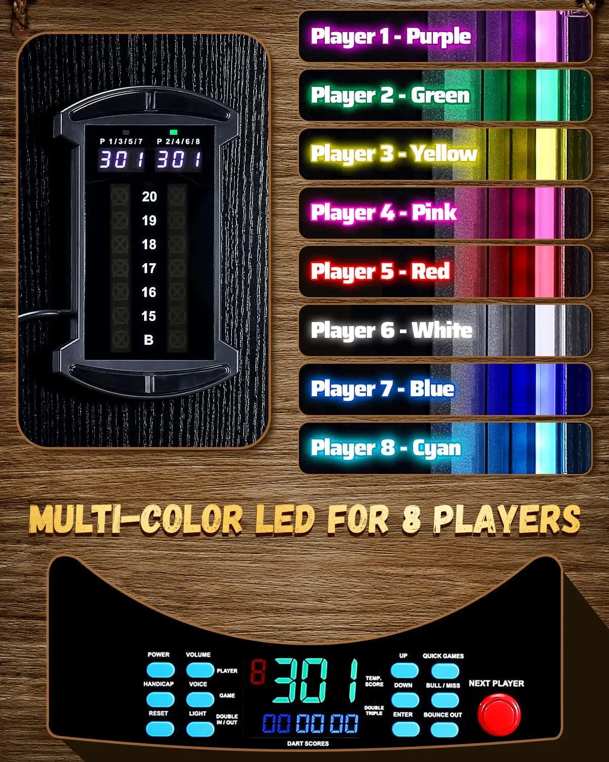 電子ダーツボード、スコアボード付き電動ダーツボードキャビネッ - Electronic Dartboard Cabinet のレビューと価格