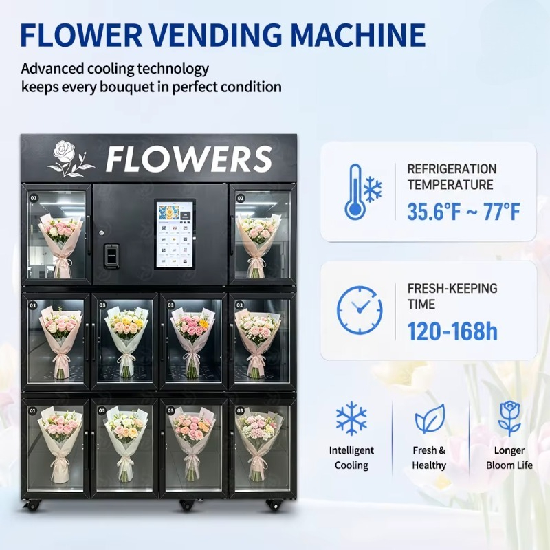 花の自動販売機、フラワーロッカー、紙幣識別機、QRコード決済 - Bill Acceptor Vending のレビューと価格
