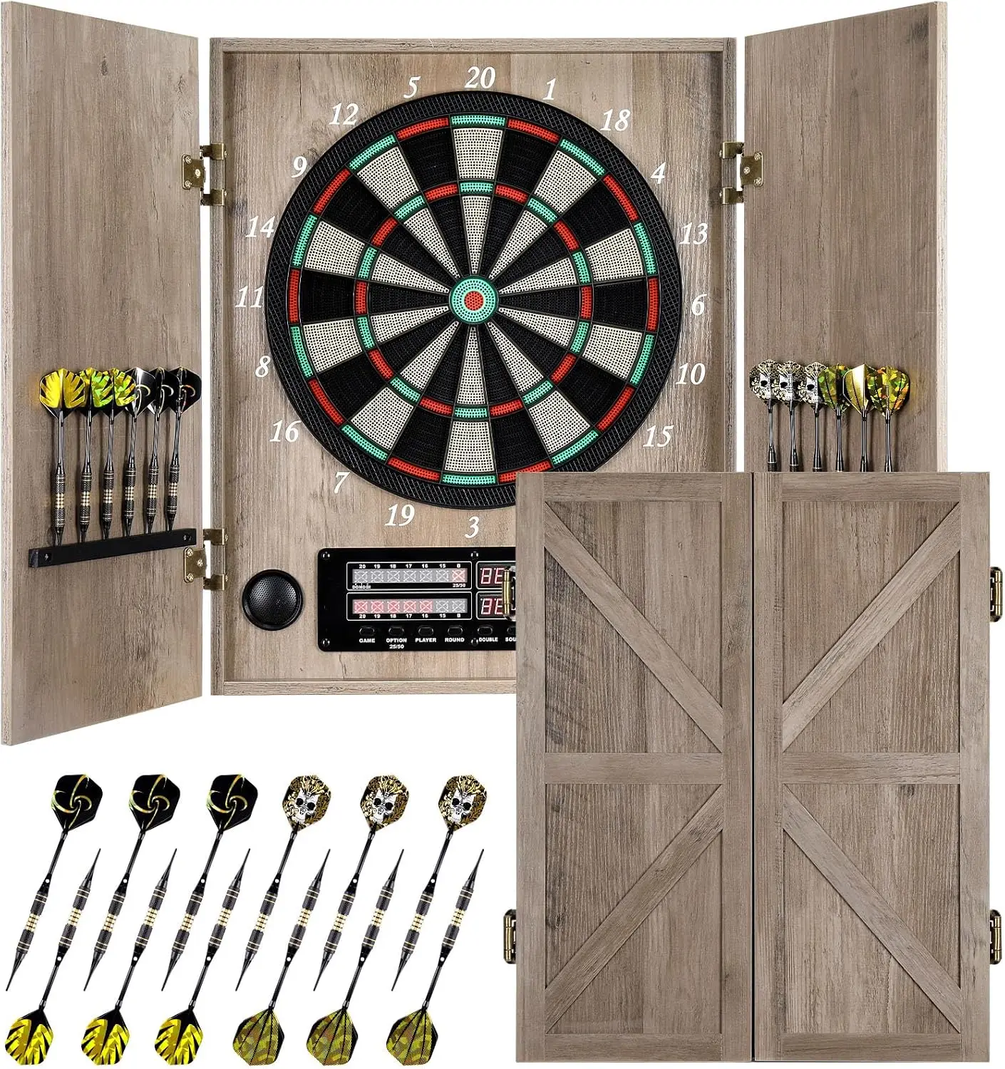 電子ダーツボード、大人向け装飾ダーツボードキャビネット |  - Electronic Dartboard Cabinet のレビューと価格