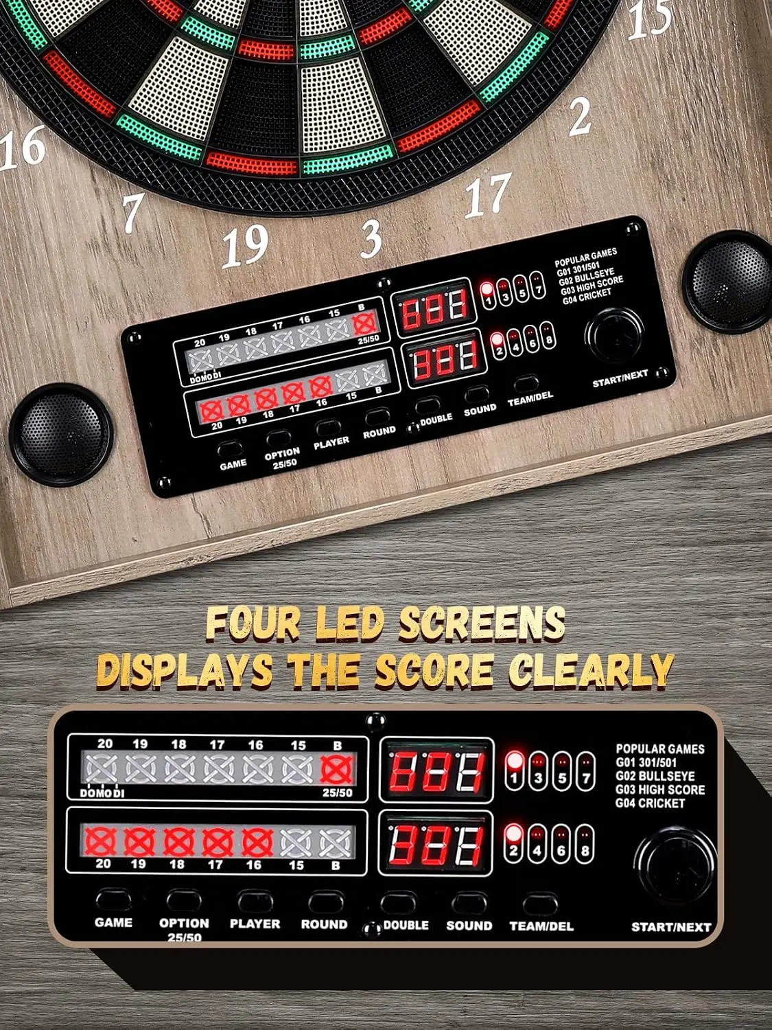 電子ダーツボード、大人向け装飾ダーツボードキャビネット |  - Electronic Dartboard Cabinet のレビューと価格